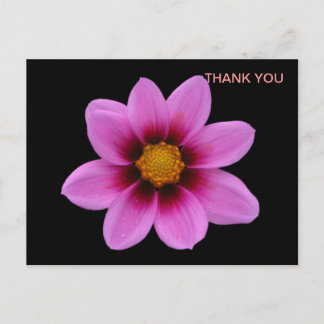Postal Arte floral rosado Gracias