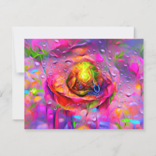 Postal Arte floral surrealista
