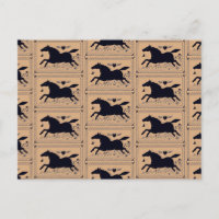 ARTE FOLLAR PRIMITIVO HORSE EQUINE SILHOUETTE
