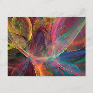 Postal Arte fractal arcoiris