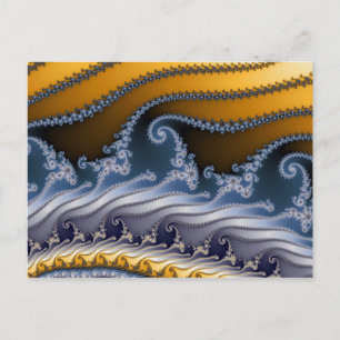 Postal Arte fractal barrido de viento