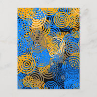 Arte fractal Círculos azules Girar Mandala Arte Pa
