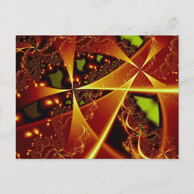 Postal Arte fractal de contacto (Anverso)