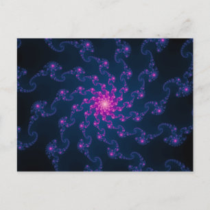 Postal Arte fractal de flores de vida