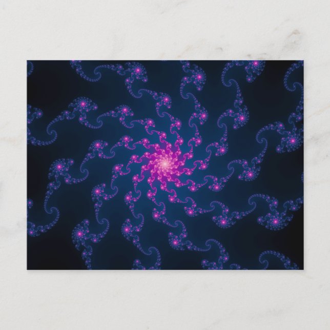 Postal Arte fractal de flores de vida (Anverso)