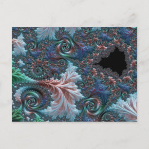 Postal Arte fractal de Mandelbrot boho hippie colorido gr