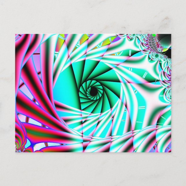 Postal arte fractal eclíptico 7 (Anverso)