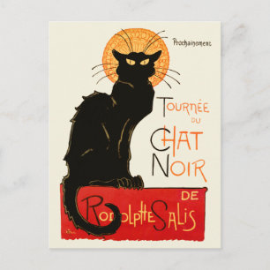 Postal Arte francés Steinlen Black Cat Classic