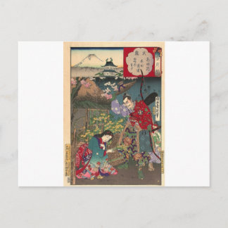 Postal Arte Geisha Samurai