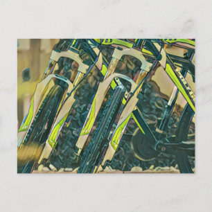 Postal Arte genial de bicicleta