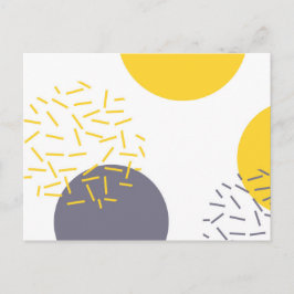 Postal Arte geométrico amarillo, fresco, moderno y de mod