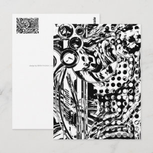 Postal Arte geométrico en blanco y negro 20