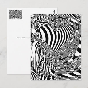 Postal Arte Geométrico Negro Y Blanco 12