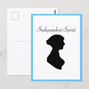 Postal Arte independiente de Silhouette, mujer de regenci