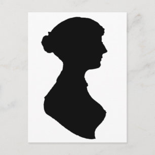 Postal Arte independiente de Silhouette, mujer de regenci