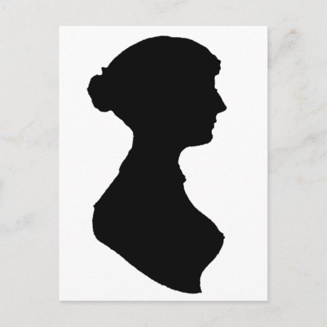 Postal Arte independiente de Silhouette, mujer de regenci (Anverso)