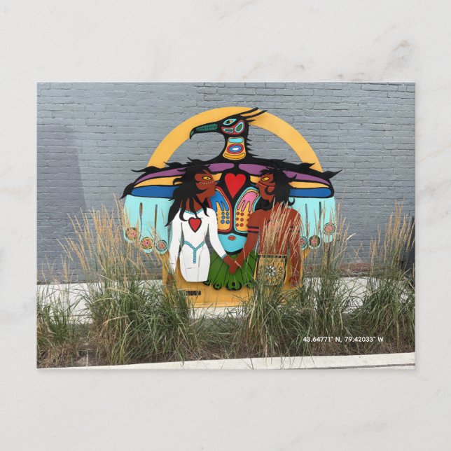 Postal Arte Indígena de Canadá (Anverso)