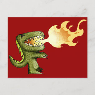Postal Arte infantil Dinosaur o Dragon con Loston Wallace