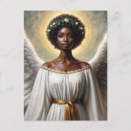Postal Arte Inspirador de Black Angel Woman