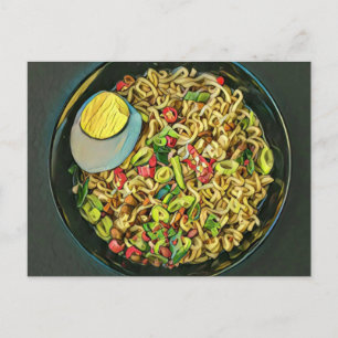Postal Arte Japonés Para Amantes De La Comida