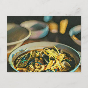 Postal Arte Japonés Para Amantes De La Comida
