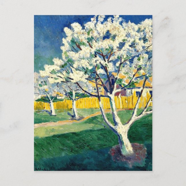 Postal Arte kazimir Malevich: Árbol de manzanas en flor (Anverso)