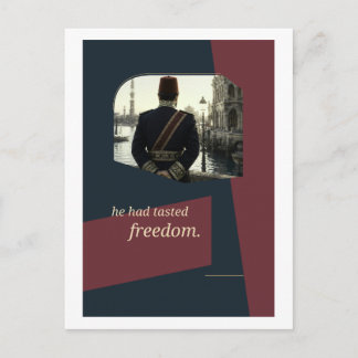 Postal Arte literario Mawlana Él había probado la liberta