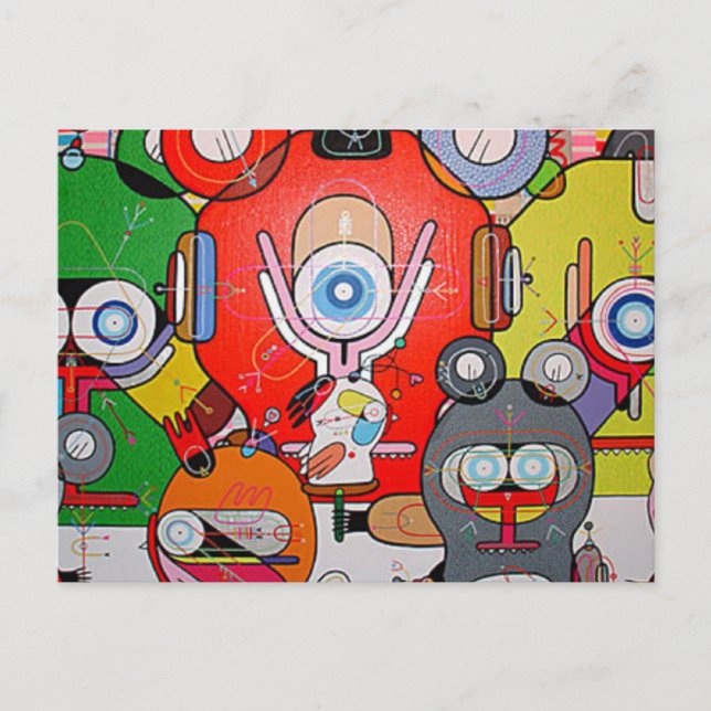 Postal arte loco (Anverso)