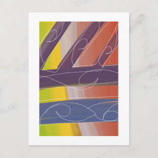 Postal Arte maorí abstracto contemporáneo de RRW 2025