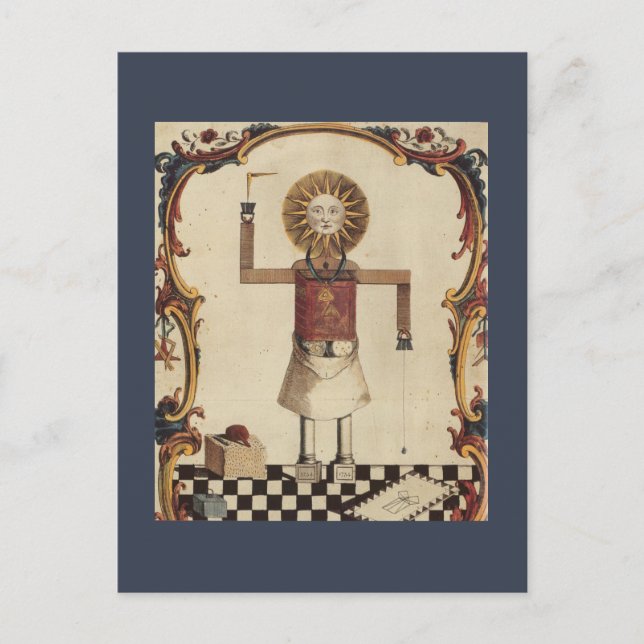 Postal Arte masónico (Anverso)