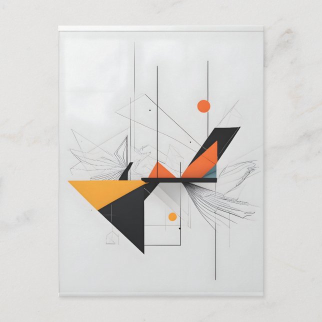 Postal Arte moderno abstracto (Anverso)