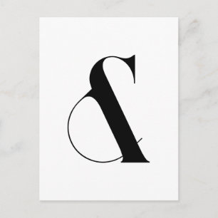 Postal Arte moderno minimalista del signo "&"