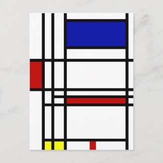 Postal Arte Moderno Mondriano