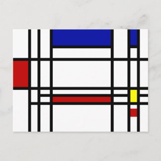Postal Arte Moderno Mondriano