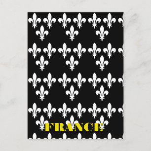 Postal Arte monocromo de impresión heráldica de la Franci