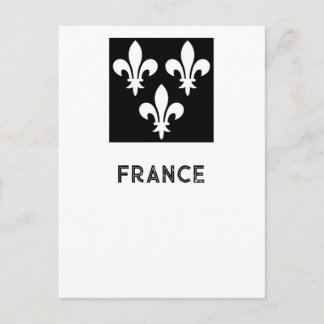 Postal Arte monocromo de impresión heráldica de la Franci
