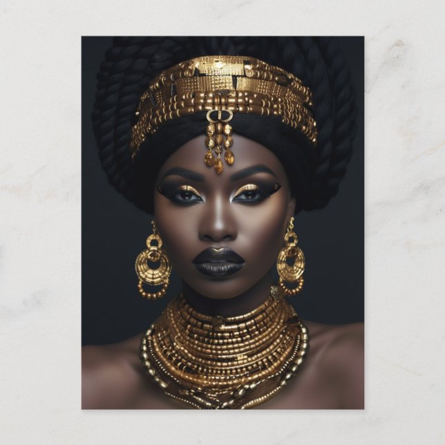 Postal Arte mural afroamericano, arte de mujer negra (Anverso)