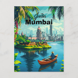 Postal Arte mural de Mumbai India - India, cartel de Mumb