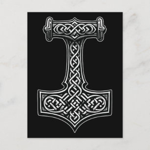 Postal Arte mural del martillo de Thor: declaración de nu