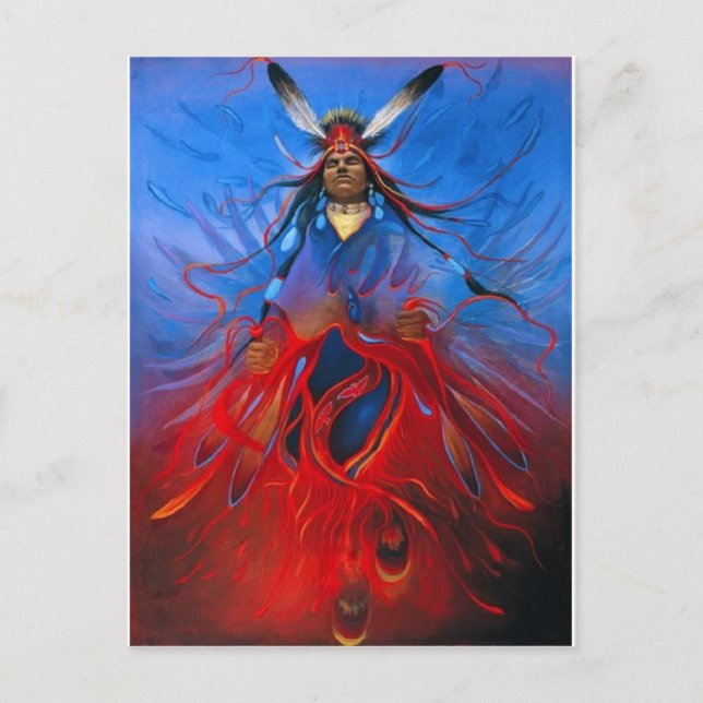 Postal Arte nativo americano (Anverso)