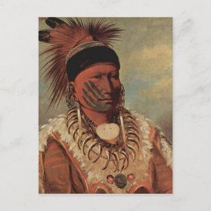 Postal Arte nativo americano de Catlin
