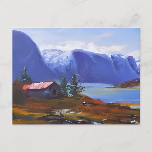 Postal Arte natural de Noruega (Anverso)