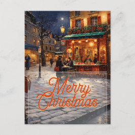 Postal Arte Navidad de París