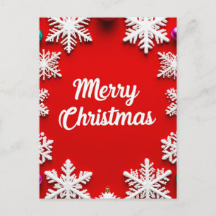 Postal Arte navideño festivo con adornos