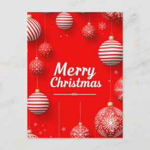 Postal Arte navideño festivo con adornos