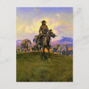 Postal Arte occidental de Charles M Russ "The Romance Mak