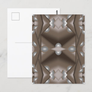 Postal Arte Ombre de Tonos Terrosos Concéntricos con Bord