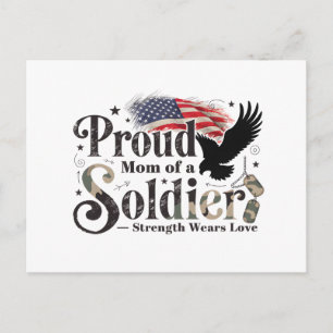 Postal Arte Orgullosa Madre Militar Orgullo Soldado