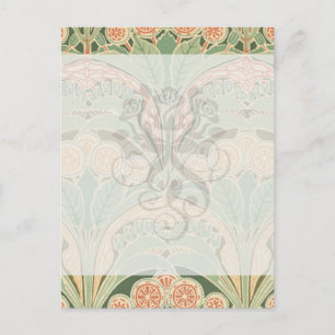 Postal arte ornamental de jardín bontánico arte de nouvea