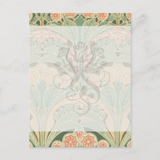 Postal arte ornamental de jardín bontánico arte de nouvea